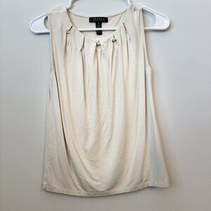 Ralph Lauren Size Extra Small (XS) Lauren Ralph Lauren Cream Sleeveless Pleated